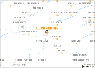 map of Bernardina