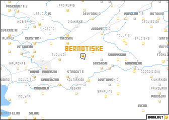 map of Bernotiškė