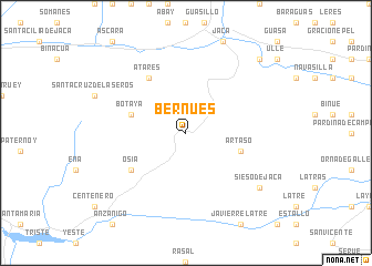 map of Bernués