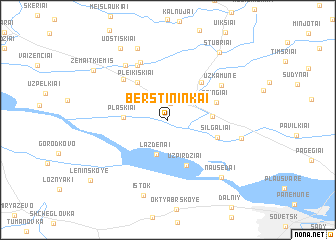 map of Berštininkai