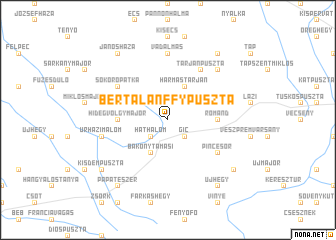 map of Bertalanffypuszta