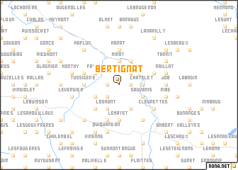 map of Bertignat