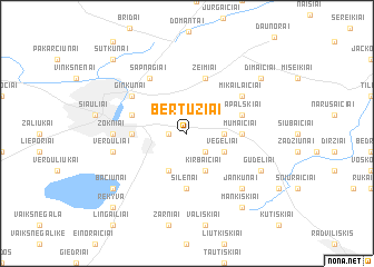 map of Bertužiai