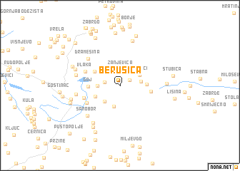 map of Berušica