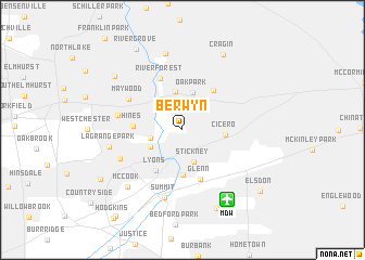 map of Berwyn