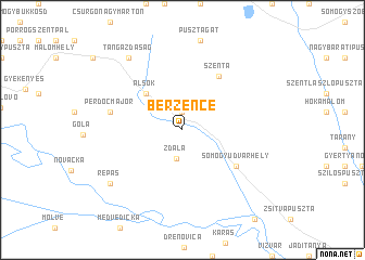 map of Berzence