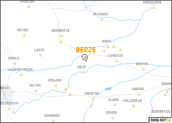 map of Bērze