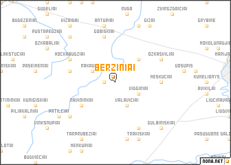 map of Beržiniai