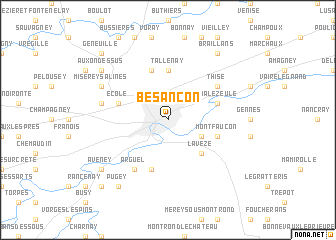 map of Besançon