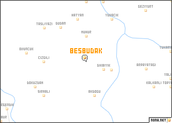map of Beşbudak