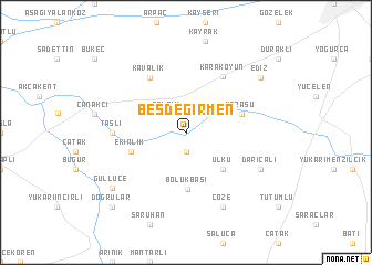 map of Beşdeğirmen