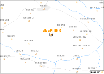 map of Beşpınar