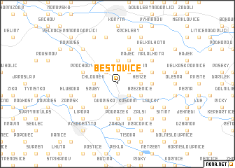 map of Běstovice