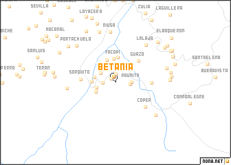 map of Betania
