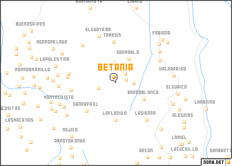 map of Betania