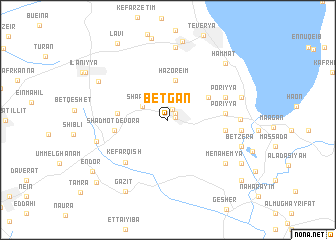 map of Bet Gan