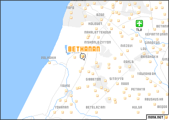 map of Bet H̱anan