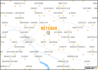 map of Betkowo