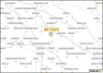 map of Bétous