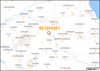 map of Bet Qeshet