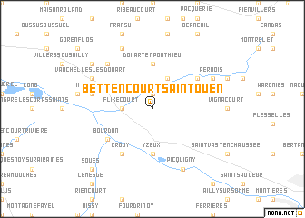 map of Bettencourt-Saint-Ouen