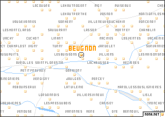 map of Beugnon