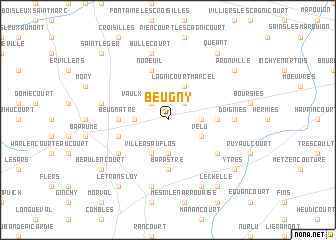 map of Beugny