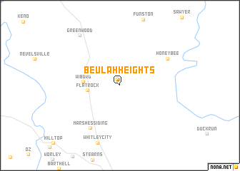 map of Beulah Heights