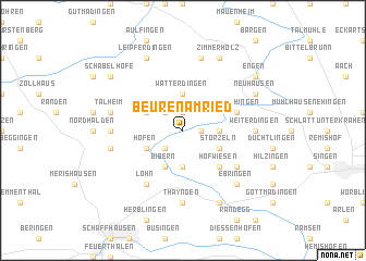 map of Beuren am Ried