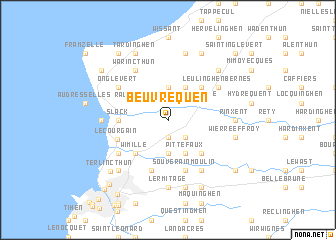 map of Beuvrequen