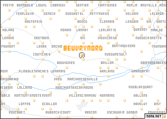map of Beuvry-Nord
