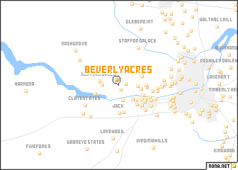 map of Beverly Acres