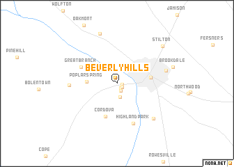 map of Beverly Hills