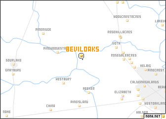 map of Bevil Oaks