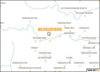 map of Bevovonana