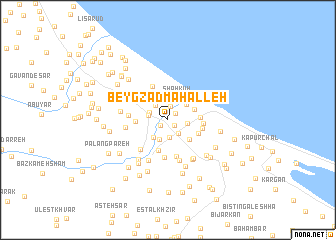 map of Beygzād Maḩalleh