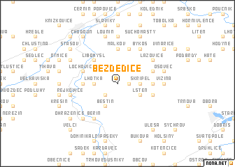 map of Bezdědice