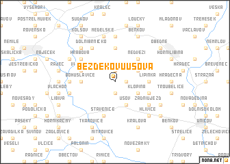 map of Bezděkov u Úsova