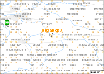 map of Bezděkov