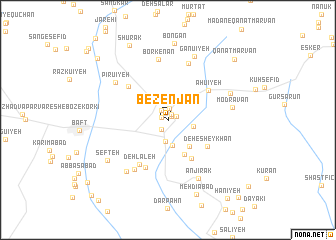 map of Bezenjān
