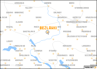 map of Bezławki