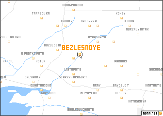 map of Bezlesnoye