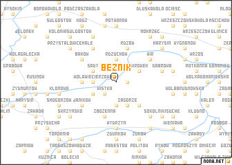 map of Beźnik
