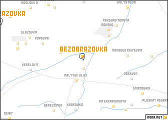 map of Bezobrazovka