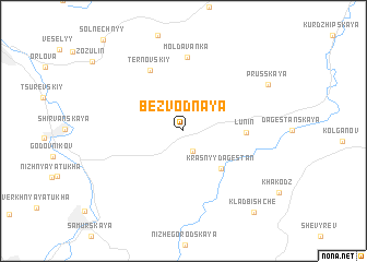 map of Bezvodnaya