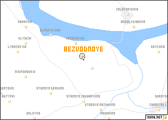 map of Bezvodnoye