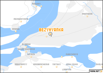 map of Bezymyanka