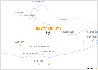 map of Bezymyannyy