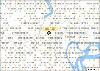 map of Bhāgadi