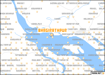 map of Bhagīrathpur